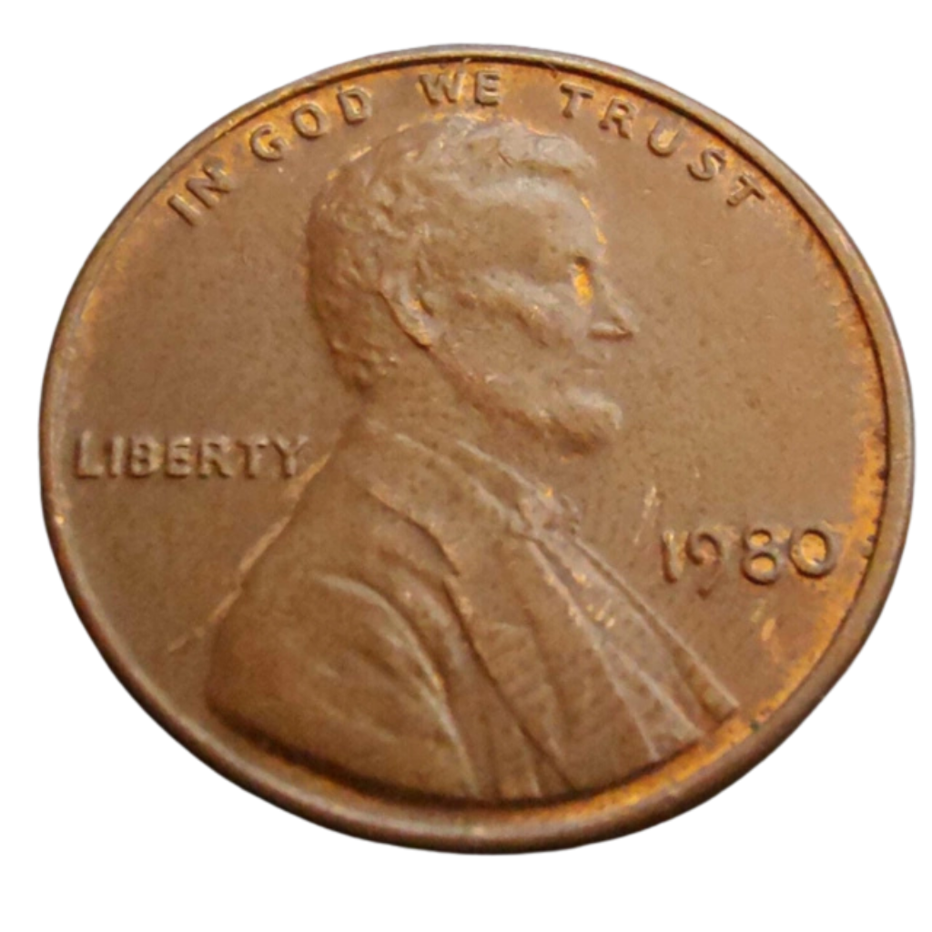 Moeda 1 Cent 1980 - EUA - Imagem 3