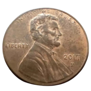 Moeda 1 Cent 2017 Letra P - EUA