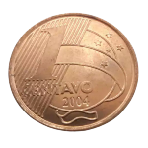 Moeda 1 Centavo 2004 Brasil - MBC
