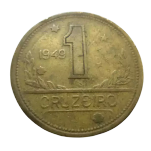 Moeda 1 Cruzeiro 1949 Brasil - MBC