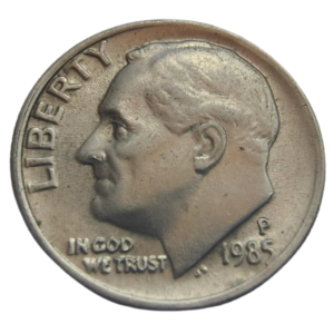 Moeda 1 Dime 1985 Letra P - EUA