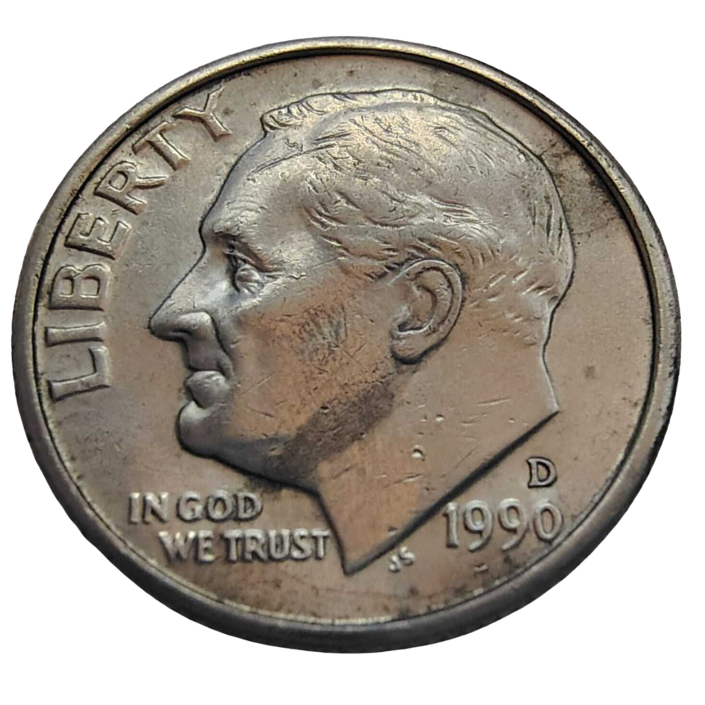Moeda 1 Dime 1990 Letra D - EUA