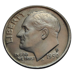 Moeda 1 Dime 1990 Letra P - EUA
