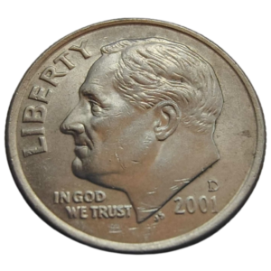 Moeda 1 Dime 2001 Letra D - EUA