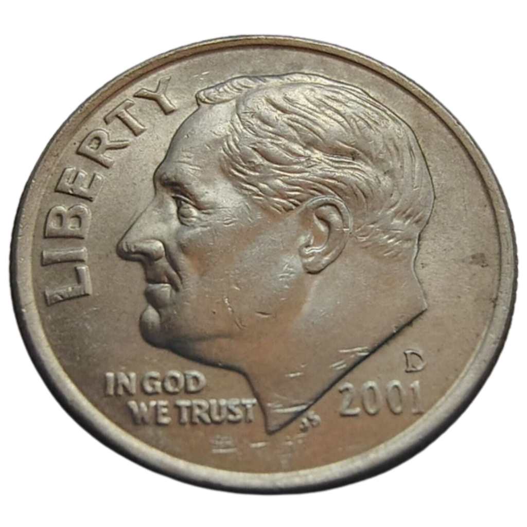 Moeda 1 Dime 2001 Letra D - EUA