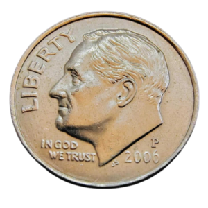 Moeda 1 Dime 2006 letra P - EUA