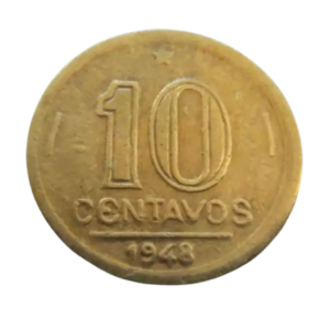 Moeda 10 Centavos 1948 José Bonifácio Brasil - MBC