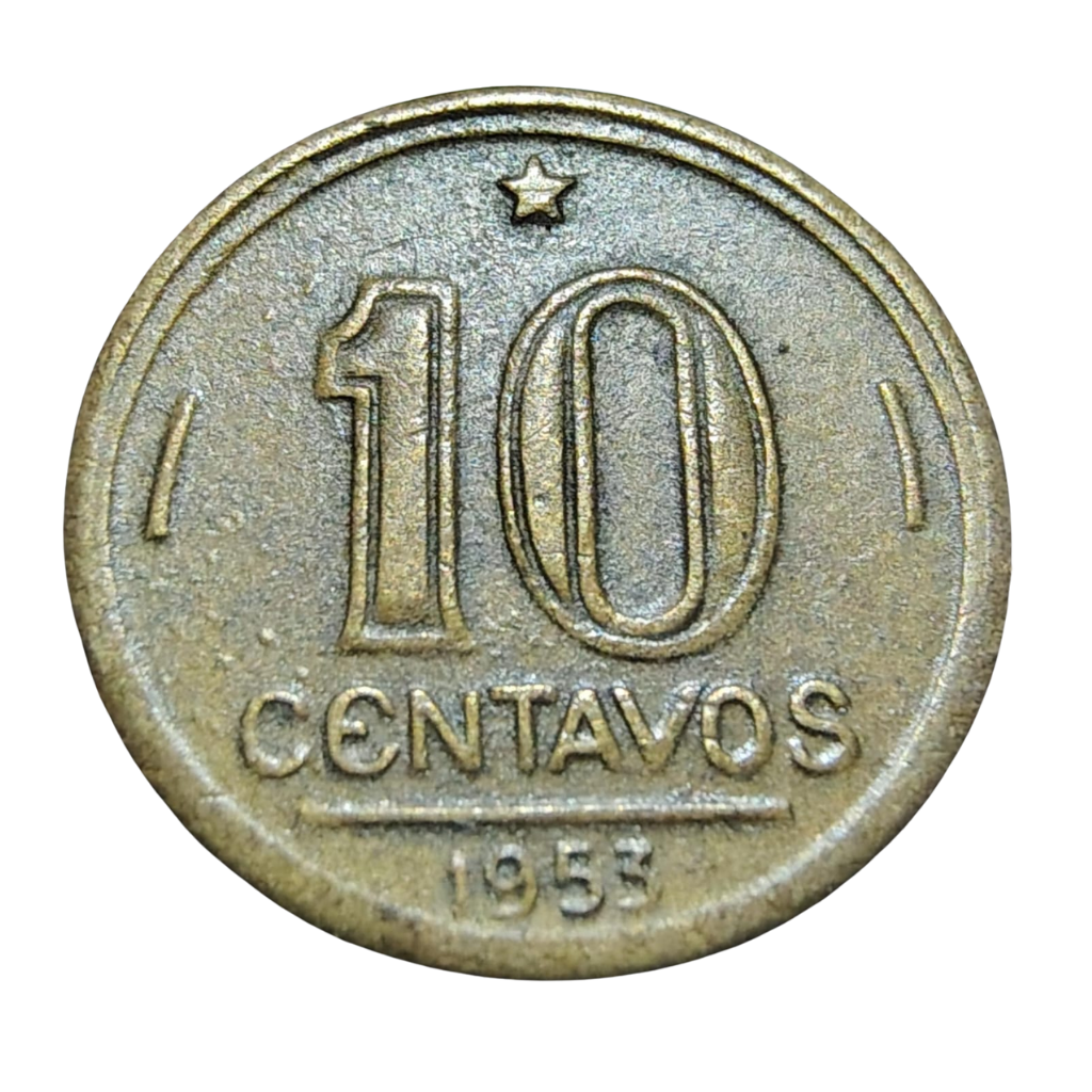 Moeda 10 Centavos 1953 José Bonifácio Brasil - MBC - Imagem 2