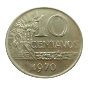 Moeda 10 Centavos 1970 Brasil - MBC