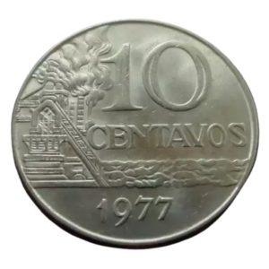 Moeda 10 Centavos 1977 Brasil - MBC