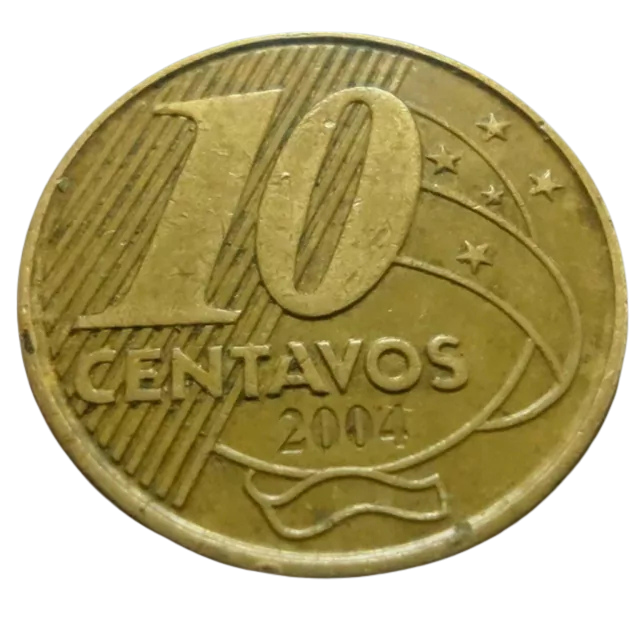 Moeda 10 Centavos 2004 Brasil - MBC