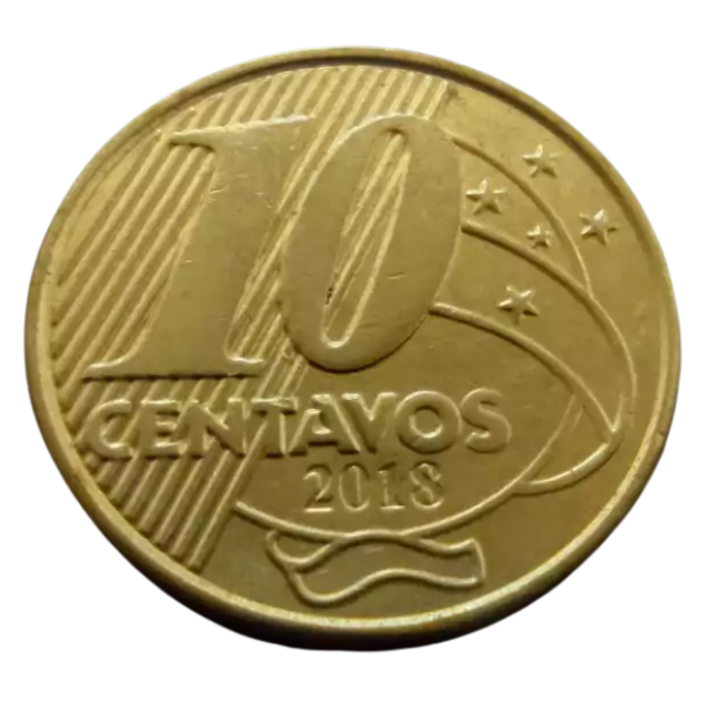 Moeda 10 Centavos 2018 Brasil - MBC