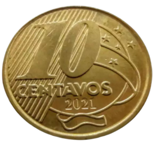 Moeda 10 Centavos 2021 Brasil - MBC