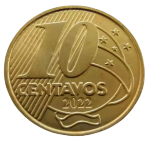 Moeda 10 Centavos 2022 Brasil - MBC