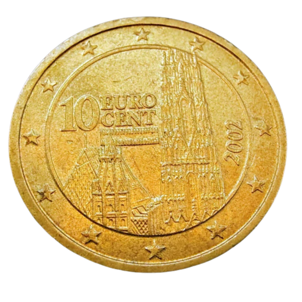 Moeda 10 Cent Euro 2002- Áustria