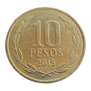 Moeda 10 Pesos 2015 Chile - Bernardo O'Higgins