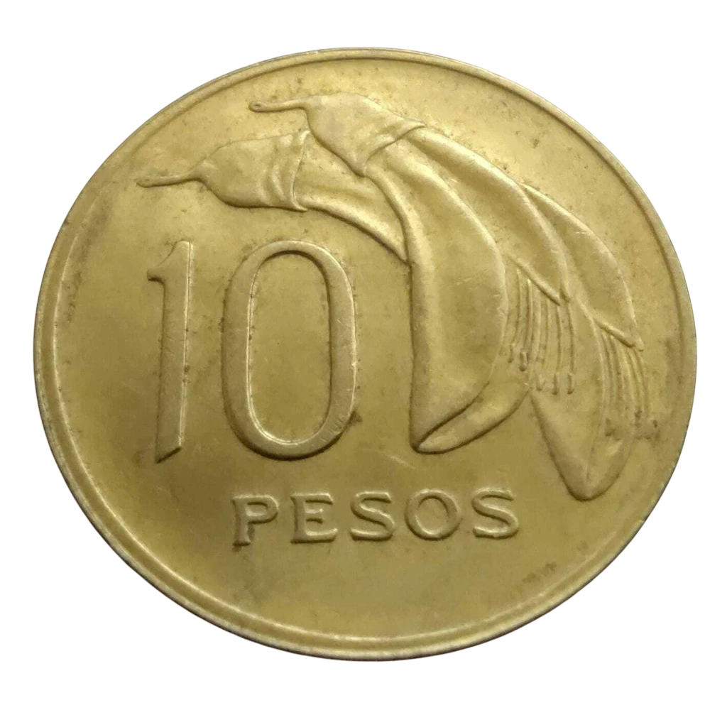 Moeda 10 Pesos 1969 Uruguai - Imagem 2