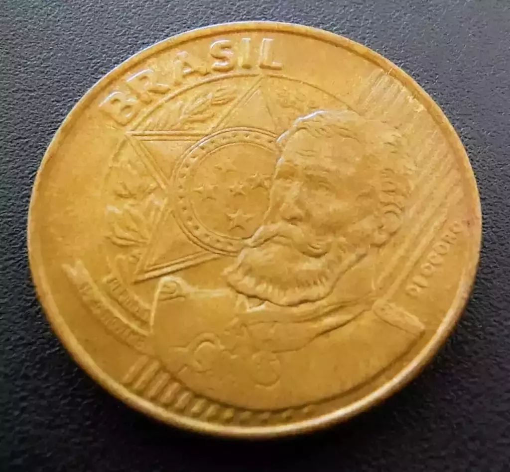 Moeda 25 Centavos 2004 Brasil - MBC - Imagem 2