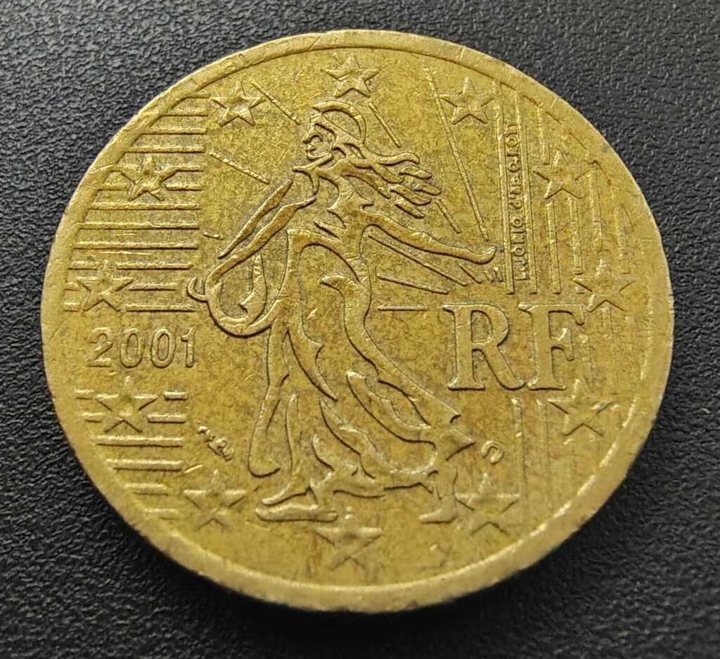 Moeda 50 Cents Euro 2001 - França - Imagem 3