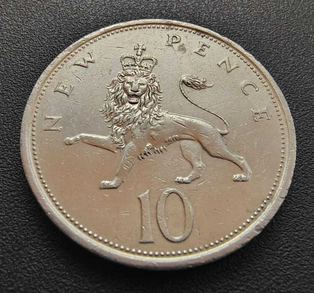 Moeda 10 New Pence 1975 - Reino Unido - Imagem 4