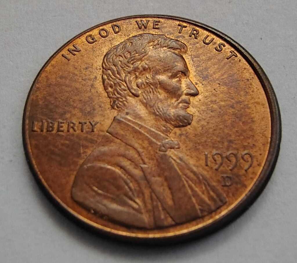 Moeda 1 Cent 1999 Letra D - EUA - Imagem 3
