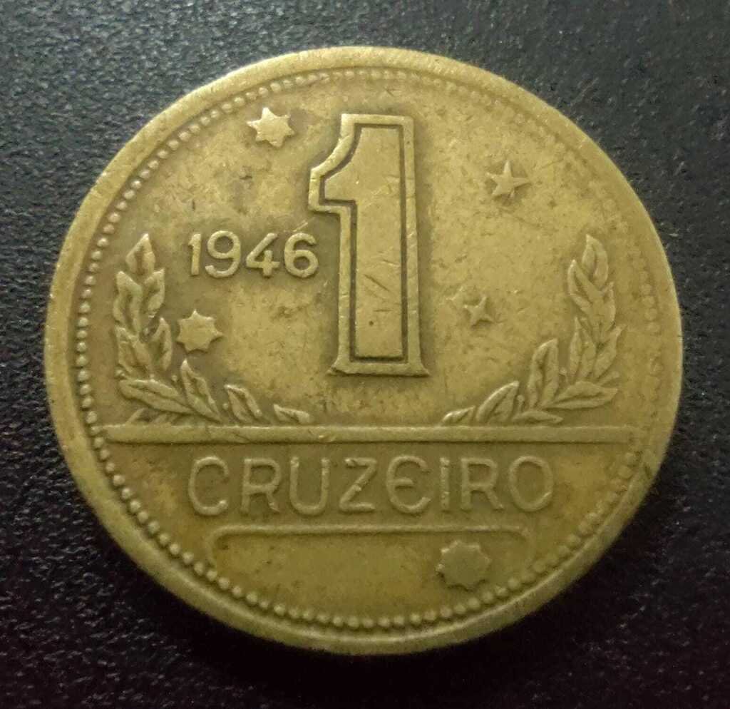 Moeda 1 Cruzeiro 1946 Brasil - MBC - Imagem 3