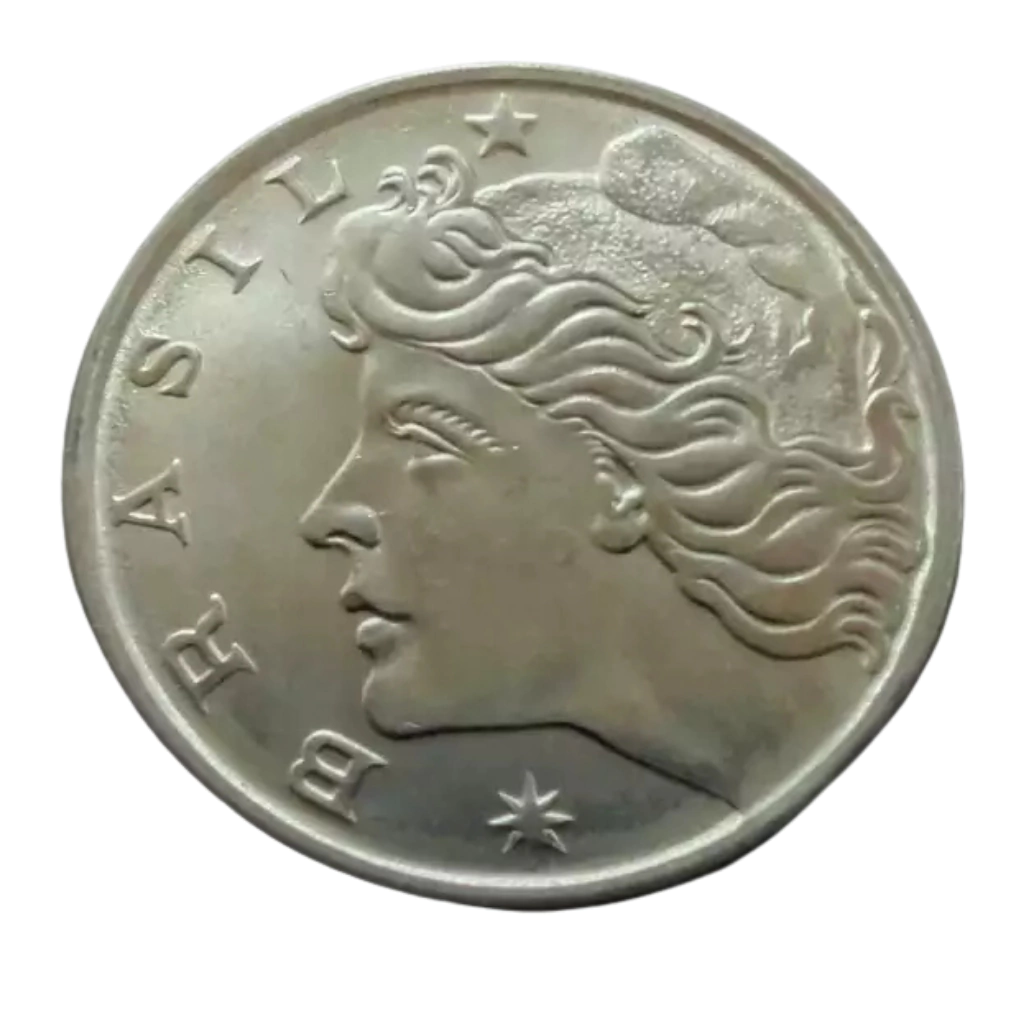Moeda 20 Centavos 1977 Brasil - MBC - Imagem 2