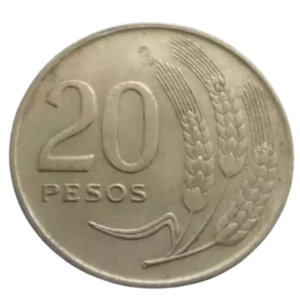 Moeda 20 Pesos 1970 - Uruguai