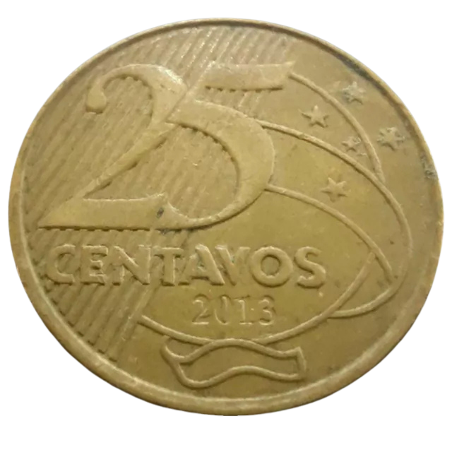 Moeda 25 Centavos 2013 Brasil - MBC
