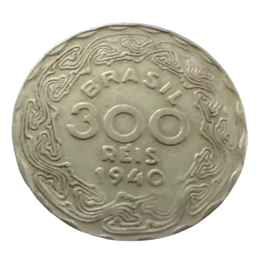 Moeda 300 Réis 1940 Getúlio Vargas Brasil - MBC