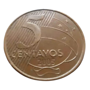 Moeda 5 Centavos 2005 Brasil - MBC