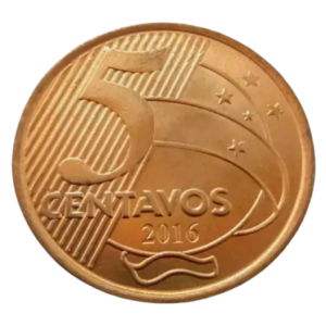 Moeda 5 Centavos 2016 Brasil - SOB