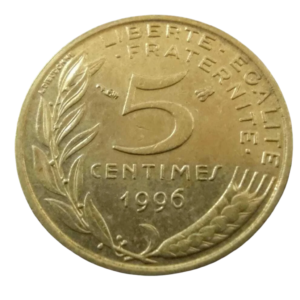 Moeda 5 Cêntimes 1996 - França