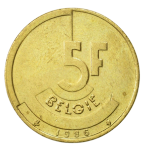 Moeda 5 Francos 1986 - Bélgica