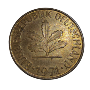 Moeda 10 Pfennig 1971 - Alemanha