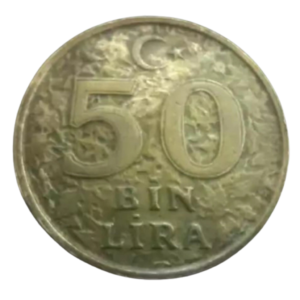 Moeda 50.000 Liras 1998 - Turquia