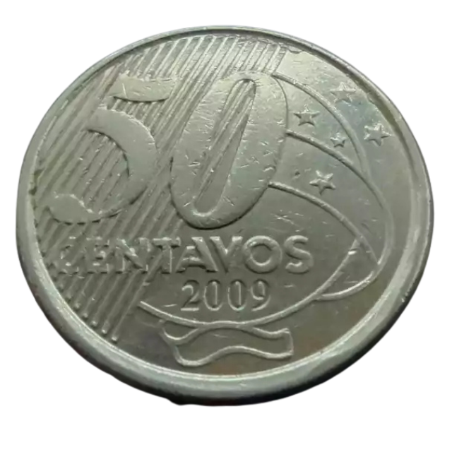 Moeda 50 Centavos 2009 Brasil - MBC