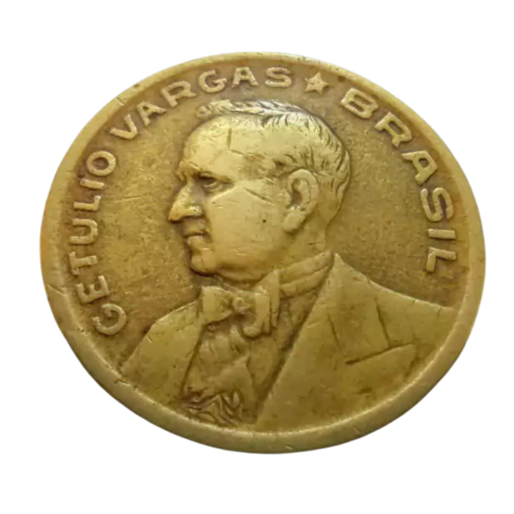 Moeda 50 Centavos 1945 Getúlio Vargas Brasil - MBC - Imagem 3