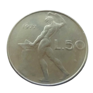 Moeda 50 Liras 1977 - Itália