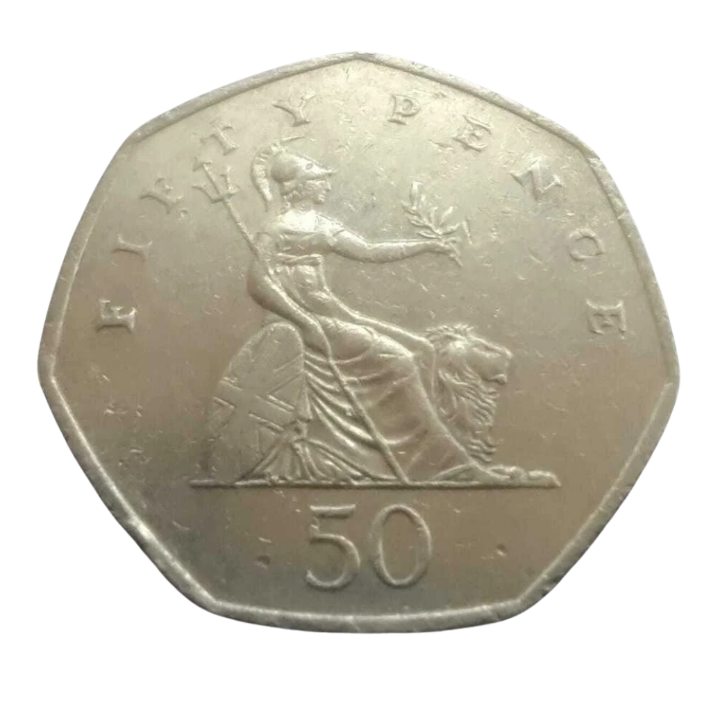 Moeda 50 Pence 1997 - Reino Unido