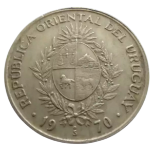 Moeda 50 Pesos 1970 - Uruguai