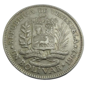 Moeda 1 Bolívar 1967 - Venezuela