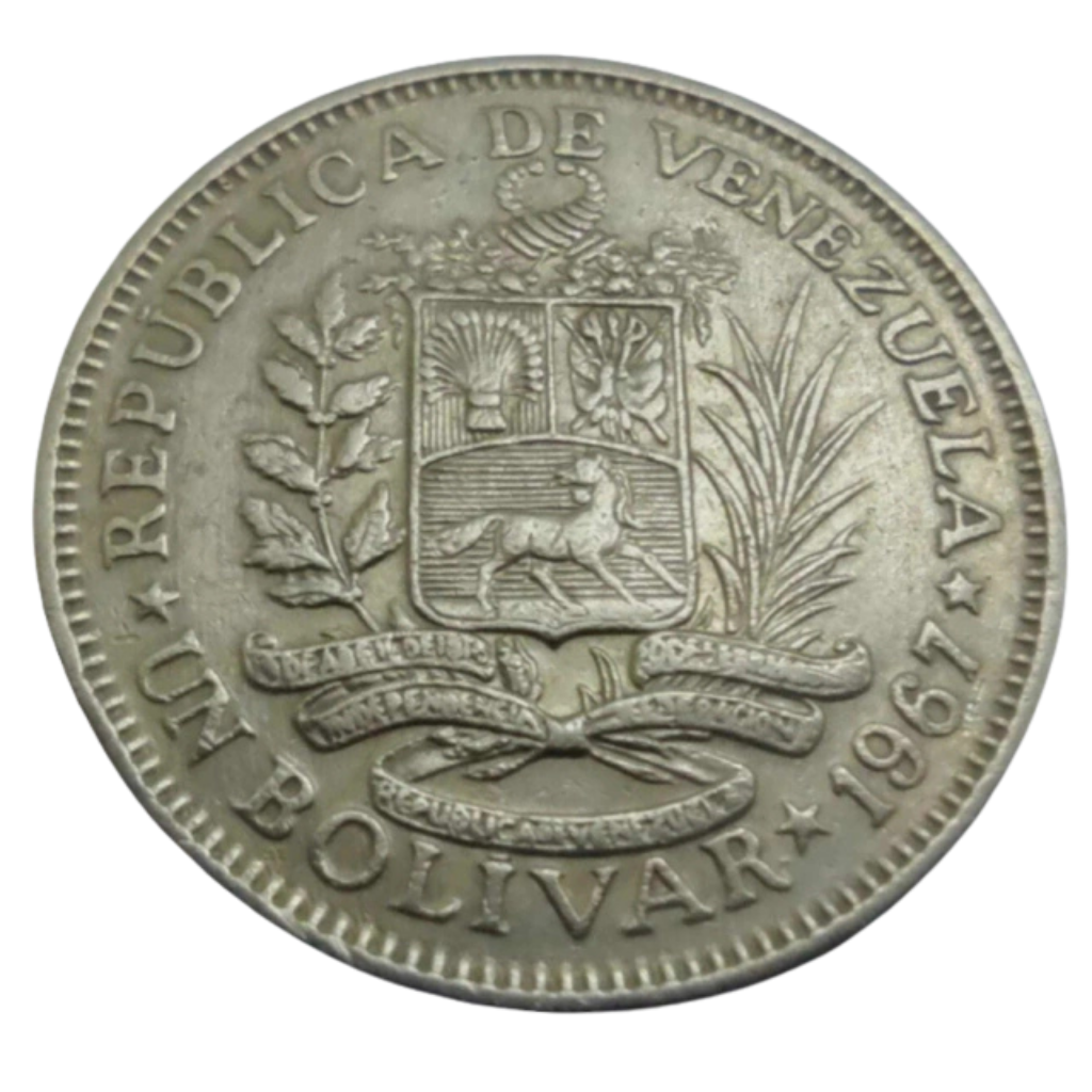 Moeda 1 Bolívar 1967 - Venezuela