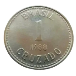 Moeda 1 Cruzado 1988 Brasil