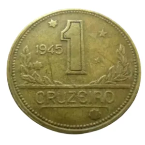 Moeda 1 Cruzeiro 1945 Brasil - MBC