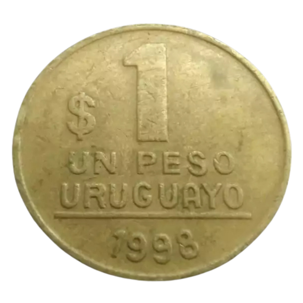 Moeda 1 Peso 1998 - Uruguai - Imagem 2