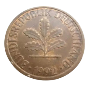 Moeda 1 Pfennig 1992 - Alemanha