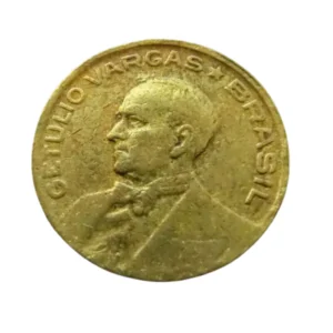 Moeda 10 Centavos 1945 Getúlio Vargas Brasil - MBC
