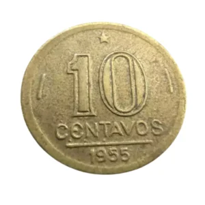 Moeda 10 Centavos 1955 José Bonifácio Brasil - MBC