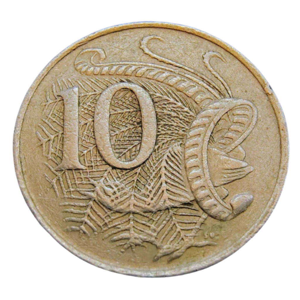 Moeda 10 Cêntimos 1980 - Austrália - Imagem 2